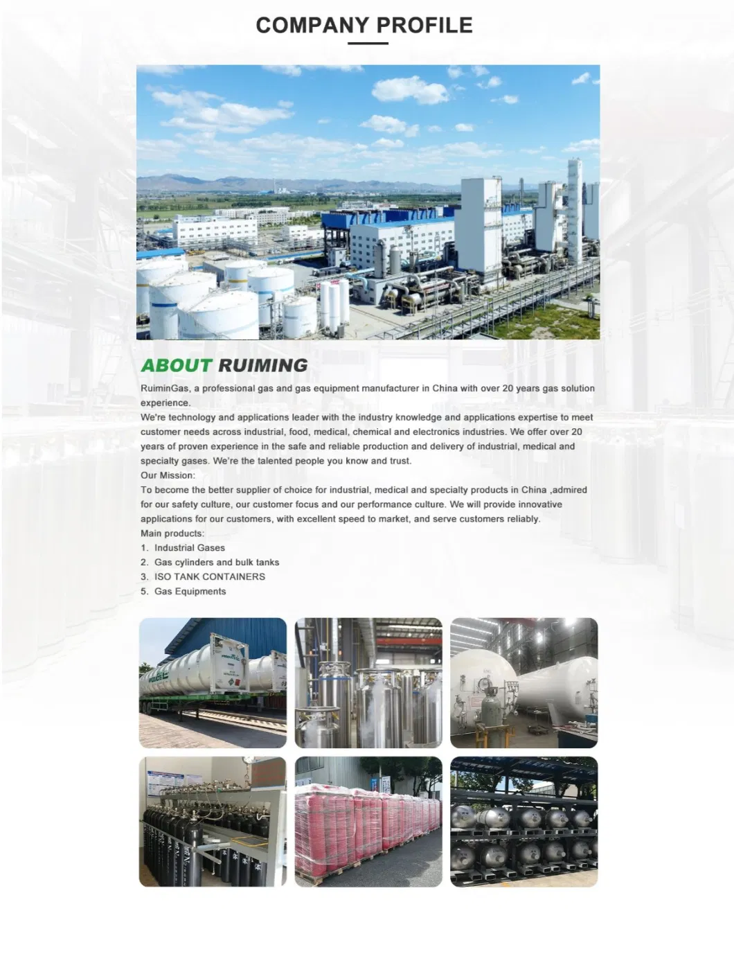 Industrial Specialty Seamless Argon Nitrogen Gas Cylinder Professional Supply