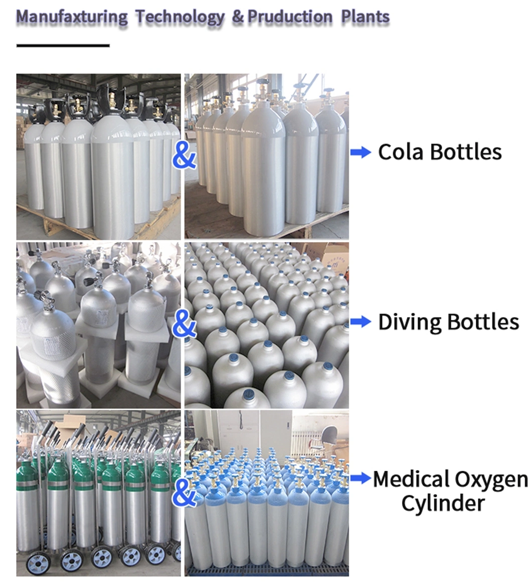 Safe to Use Beverage 1.5lb/2.5L/ 5lb CO2 Aluminum Cylinders for Sale