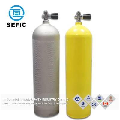 Scuba Aluminum Oxygen Cylinder with Diving Valve